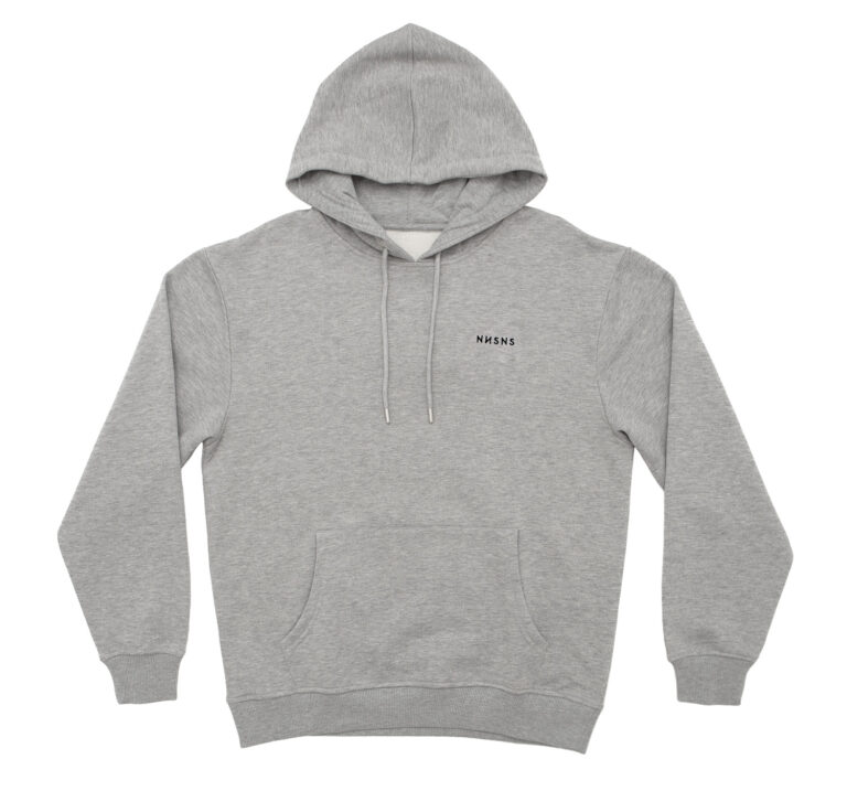 NNSNS Script Embroidered Heather Grey Hoodie – NNSNS