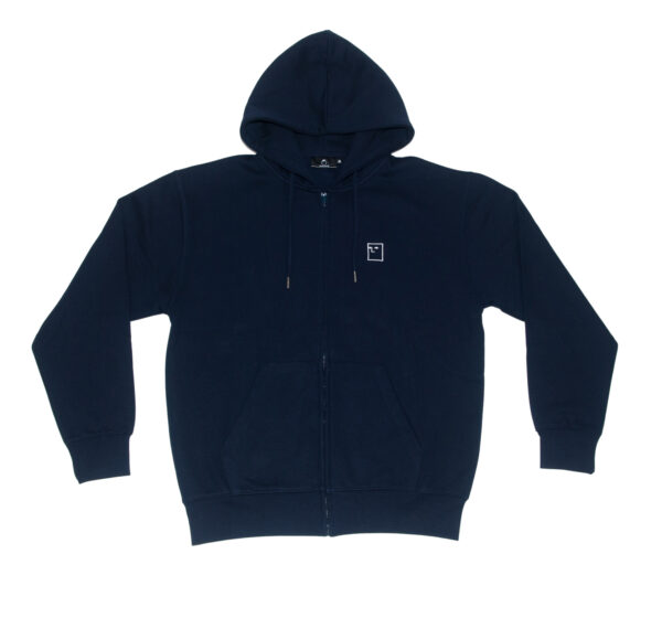 Blockhead Full Zip Hooded Sweater Navy