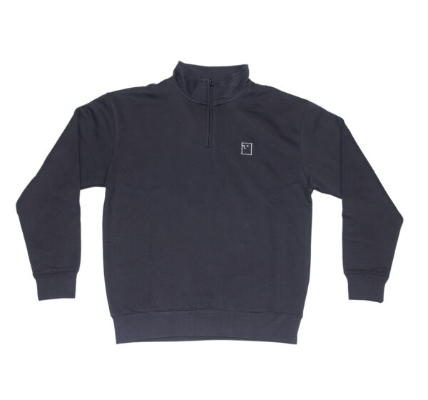 Blockhead 1/4 Zip Sweat Charcoal