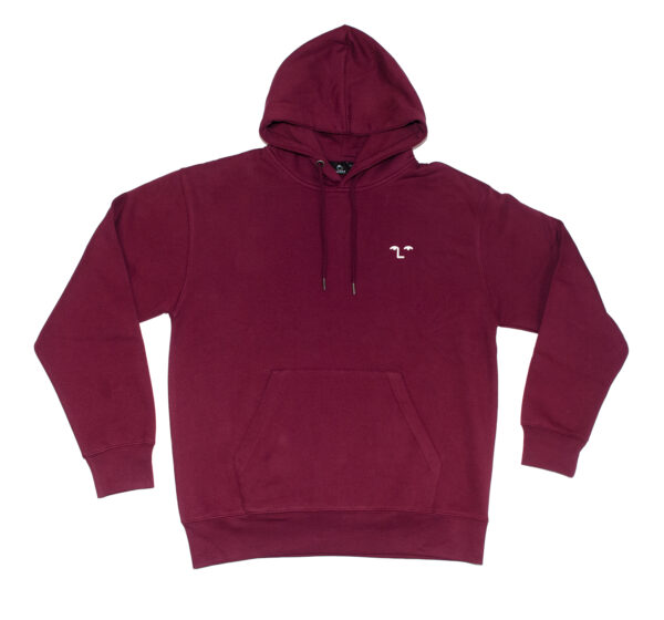 Face Off Embroidered Hooded Sweater Brick