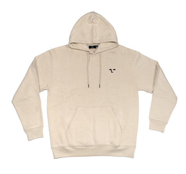 Face Off Embroidered Hooded Sweater Cement